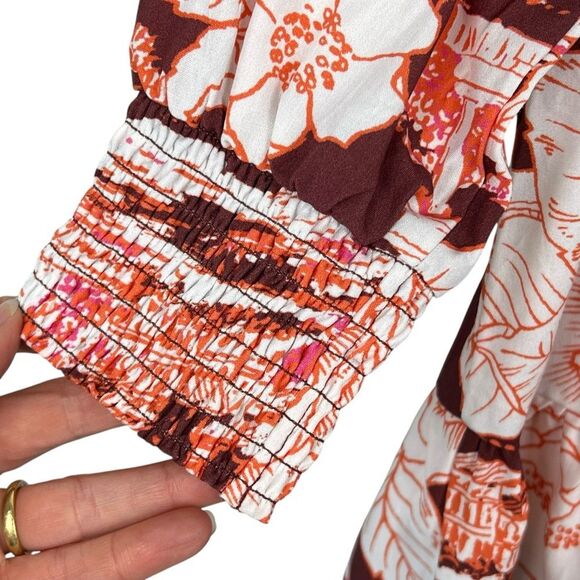 Maaji WONDERLAND DREAMS Tunic Dress Sz L Coverup Asian Floral Beach - Picture 10 of 16